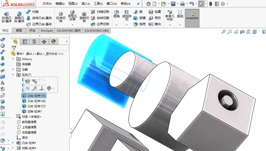 SolidWorks多实体建模-复杂模型的万能工具的图2